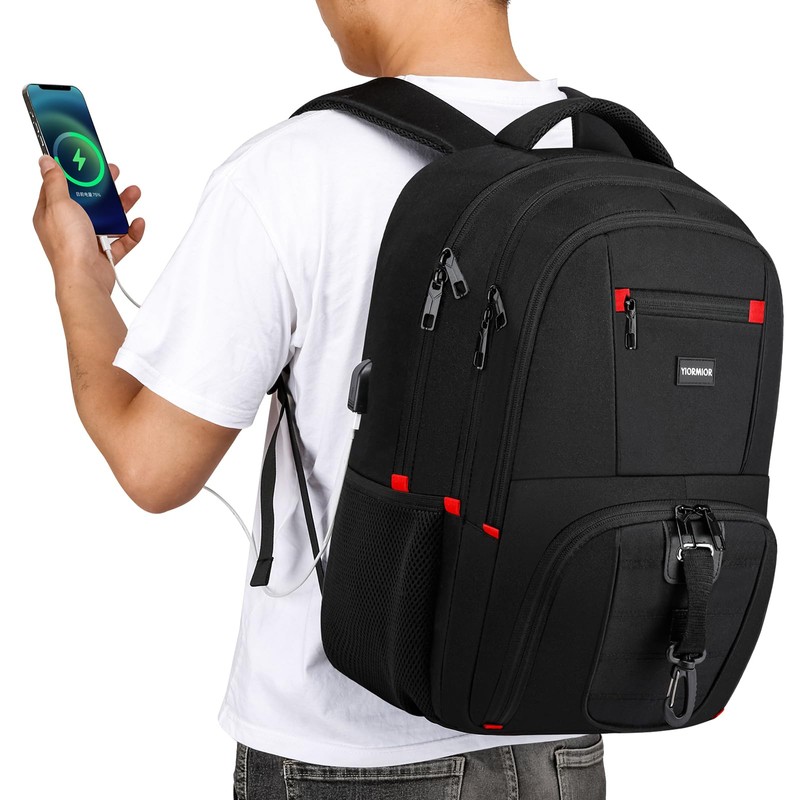 YIORMIOR Backpack Men's School Backpack Boys Teenager Backpack Work Waterproof