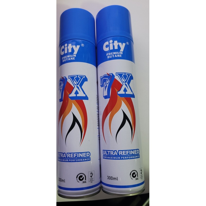 City Can Gas Refill Butane Fuel & Nozzle adapter Refined
