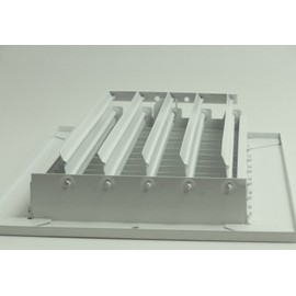 16" X 14" Adjustable AIR Supply Diffuser - HVAC Vent Cover Sidewall or Ceiling - Grille Register - High Airflow - White [Outer Dimensions: 17.75" w X 15.75" h]