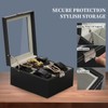 AUTOARK PU Leather Belt Organizer with 6 Compartments & Transparent