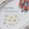 PASDUCHAS 3 PCS Sea Shell Nail Charms, 3D Ocean Beach