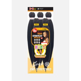 Amore Mio Spetra Pre-stretched Braiding Hair - Short Braiding Hair For Twist or Box Braids - Perfect for Kid's Braiding! - 16 Inch (5 BUNDLES), Color 51 Light Gray