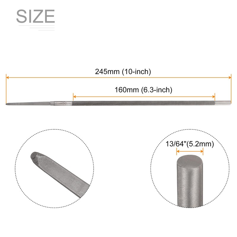 HARFINGTON Chainsaw File, 13/64"(5.2mm) Round Sharpening Hand Files Tool with