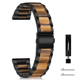 ShinKin Band, 0.9 inch (22 mm), Resin Replacement Strap, Metal Band, Replacement Band, Strap, Replacement Band, Strap, Rust Resistant, Durable, Business Style, Highly Lightweight, Sweatproof, Metal