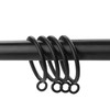ASelected 50 Pack 38mm Curtain Hanging Rings Metal Black Curtain