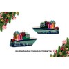 2 Count Blown Glass Speedboat Speed Boat Christmas Ornament