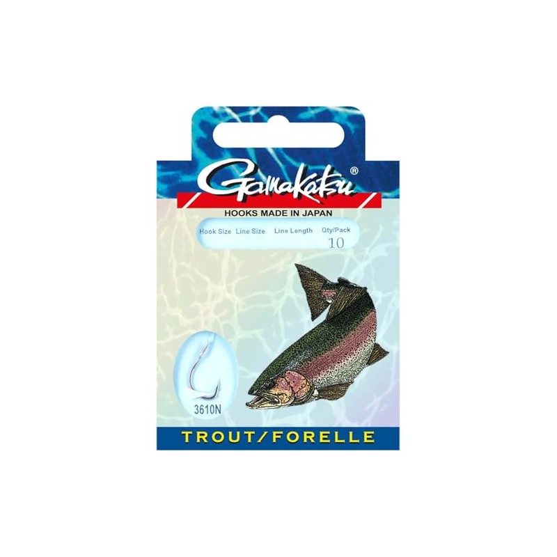 Gamakatsu Hook BKD-3610N Trout 200 cm Size 4 Target Fish