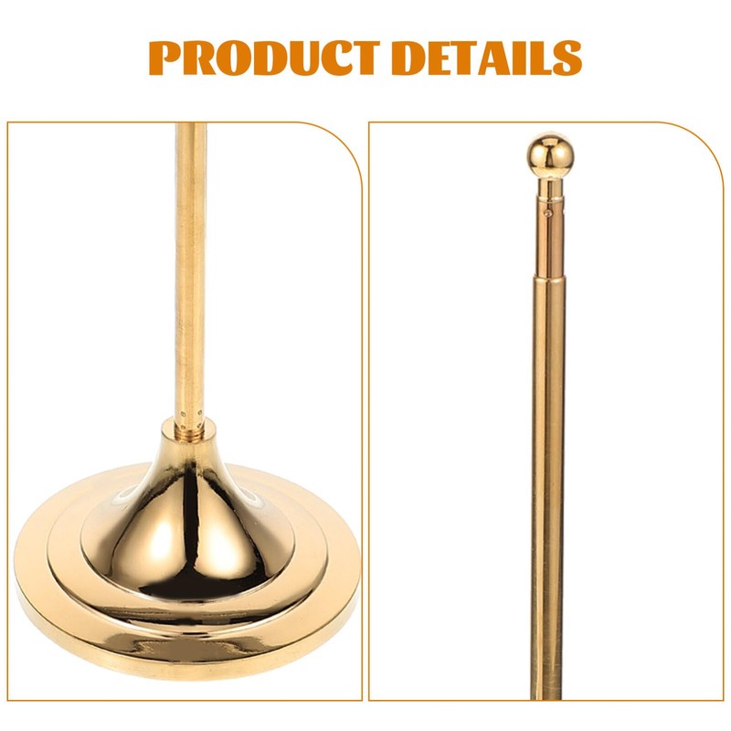 TOVINANNA Telescopic Desk Flag Pole Stand Small Flag Base Display