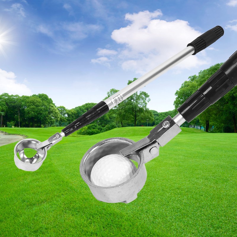 Golf Ball Retriever Telescopic Aluminum Alloy Adjustable Length Prevent Slipping