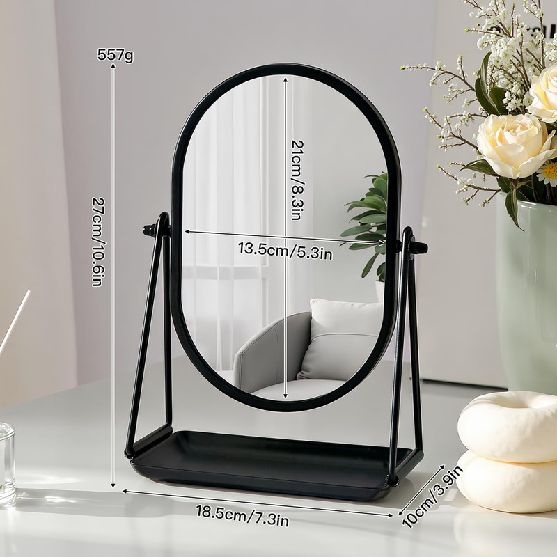 Gosider Desk Table Mirror with Stand Portable Vanity Tabletop Mirrors