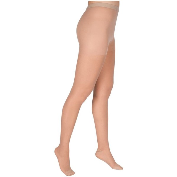 EvoNation Women's USA Made Graduated Compression Pantyhose 20-30 mmHg Firm Pressure Medical Quality Ladies Waist High Sheer Support Stockings - Best Circulation Panty Hose (Small, Tan Beige Nude)