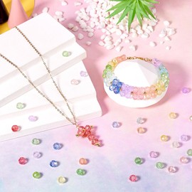 FASHEWELRY 250 Pcs Crystal Beads 8 mm Faceted Glass Beads Bulk Assorted Faceted Gemstone Rondelle Beads Cuentas De Crista Colorful Loose Spacer Beads for Bracelet Necklace DIY Craft Jewelry Making