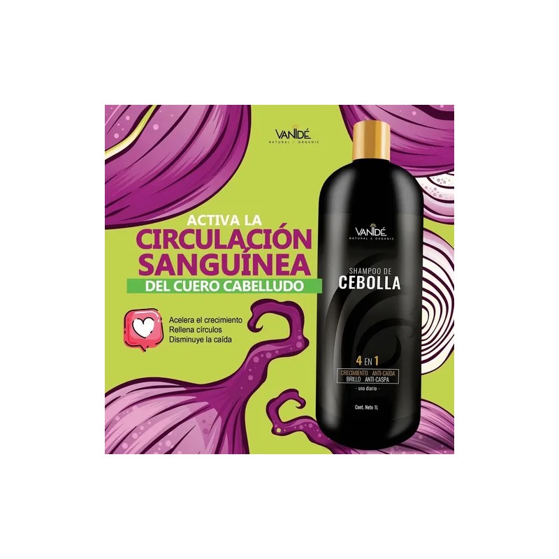 Shampoo de Cebolla Anticaída 2 Pack Onion Anti-Hair Loss Shampoo,