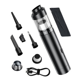 mouvu - Portable Mini Cordless Vacuum with 16000pa Suction Power, Type-C Charge, 2 Suction Modes, Handheld Vacuum for Car, Office Desk, Keyboards, Couchs, Hidden Areas.