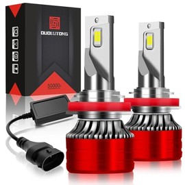 Focos LED H11 H9 H8 para Faros de Auto, 40000LM 300W 800% Brillo,2 Unidades | 6000K Luz Blanca, Luces H11 LED Alta o Baja para Kit de Conversión con C