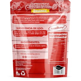 Schisandra Orgánica | Nature's Blessings | Extracto en Polvo, Adaptógeno Natural, 100g