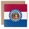 1 x Greeting Card - Missouri Flag Vector Emblem -