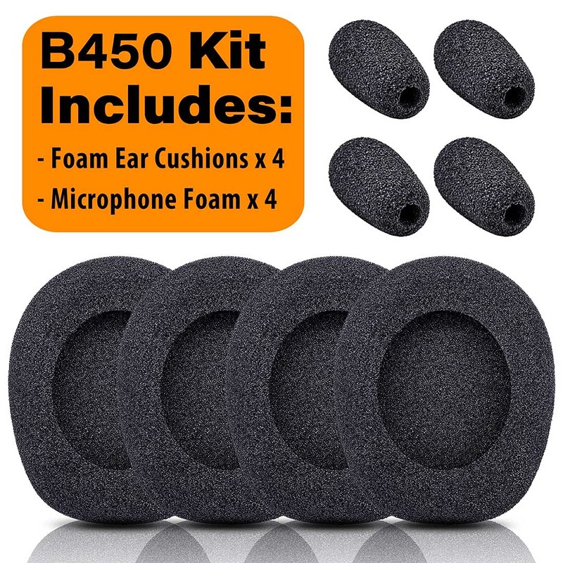 B450-XT Kit Replacement Ear Pads Cushion Mic Foam Compatible with