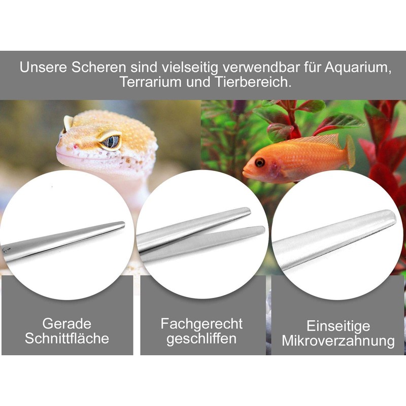 Professional Aquarium / Terrarium / Plant Shears Straight Design Stainless