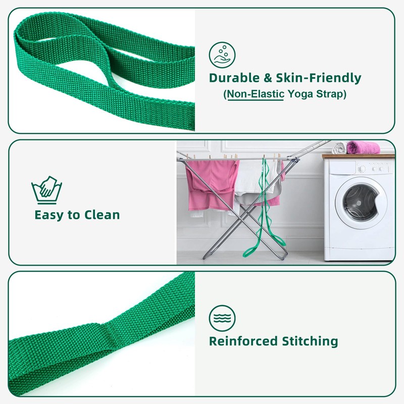 Abiarst Stretching Strap Yoga Straps for Physical Therapy, 10 Loops