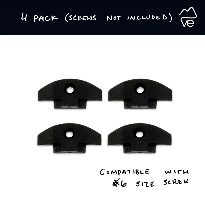 VanEssential Venture Track L-Track Plastic End Cap - Floor Recessed