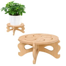 night blooming Plant Stand Indoor, Bamboo & Wood Material Outdoor Plant Holder, Stable Plant Holder Support 190lb Adult,Only Stand for Plants, Fit 5-12 Inch Pots