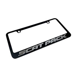 Eurosport Daytona Compatible with - Dodge Scat Pack Black License Plate Frame