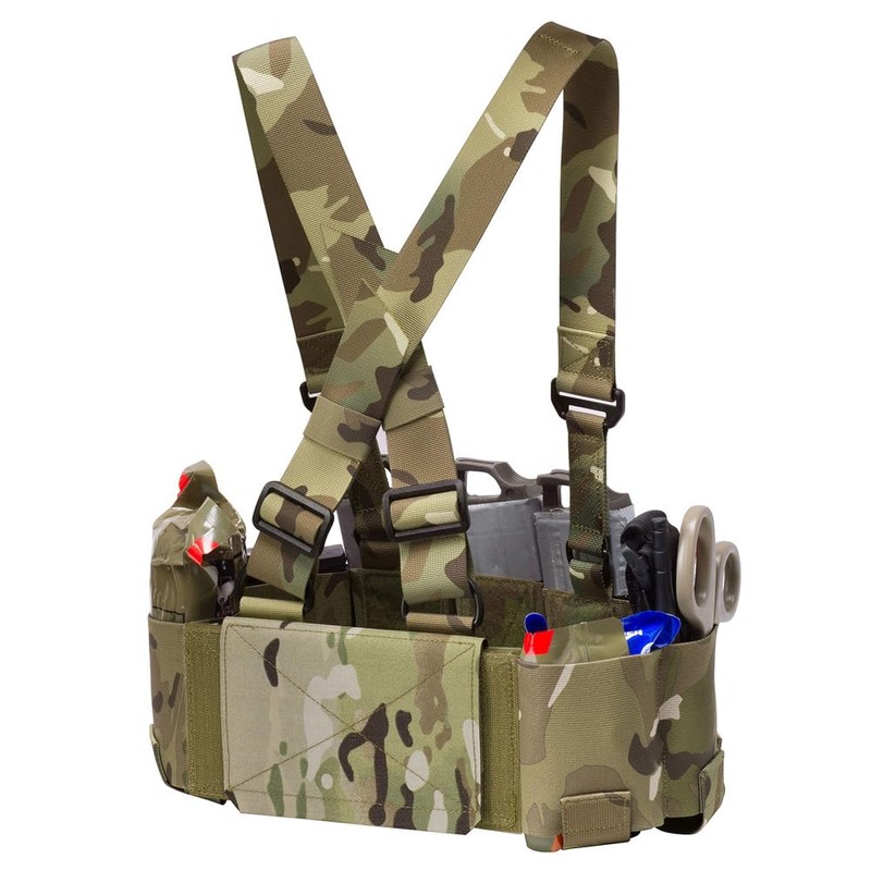 KRYDEX Tactical Chest Rig Elastic Rig Cummerbund with X Harness