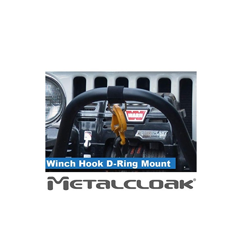 Metalcloak Winch Hook D-Ring Hoop Mount, Nickle Plated D-Ring, Safe