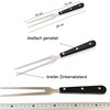 Kerafactum Meat Fork, Stainless Steel Carving Fork, Flat with Tines,