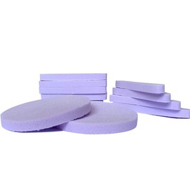 60 pcs PVA Compressed Facial Sponge Makeup Removal Wash Face Sponge Pads Purple