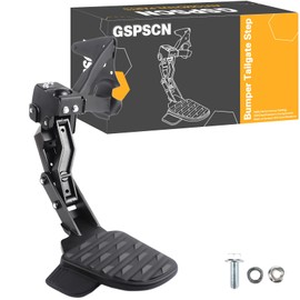 GSPSCN Tailgate Bedstep Rear Bed Step for Dodge Ram 1500 DT 2019 2020 2021 2022 2023 2024 with Dual Exhaust（New Body Style），Folding Truck Step Retractable Bumper Tailgate Step # 82215289AG,82215289AH