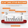 Joinfworld Power Distribution Block 400A Bus Bar 12V 48V with