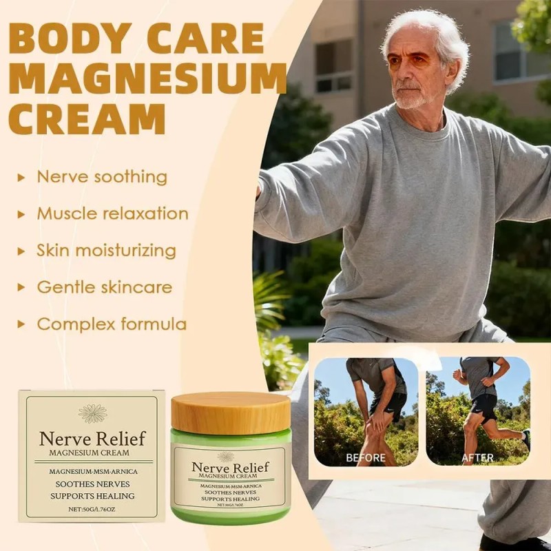 Crema Corporal Hidratante Para Rodillas Nerve-relief-magnesi