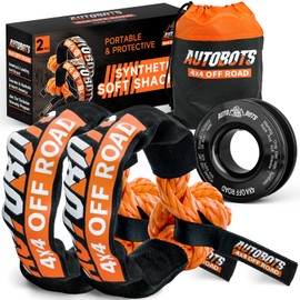 AUTOBOTS Soft Shackle (2PK) 1/2in X 22in Soft Shackle Recovery Kit 48300lbs Max Break Strength + 1 Snatch Recovery Ring Tow Shackles for UTV,ATV,Trucks,Off-Road Vehicles