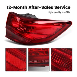 KNSPEC Right Passenger Side Tail Light Assembly Compatible with Acura MDX 2014 2015 2016 2017 2018 2019 2019 2020, Outer Rear Lamp 33500TZ5A02 AC2805103(14-20 Acura MDX Right Passenger Side)