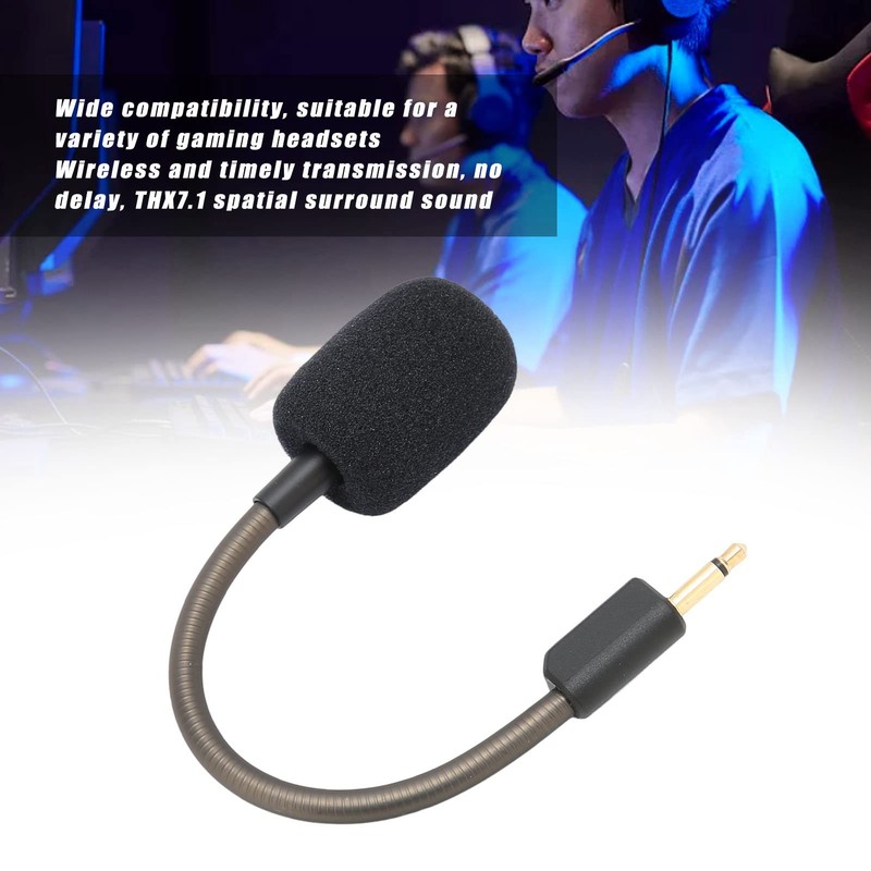 3.5mm Jack Replacement Microphone, Noise Cancelling Microphone Boom, Game Headset