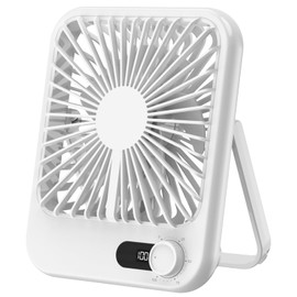 iNeibo Desk Fan, Quiet, Office, Small, USB Fan, Ultra Thin, Stepless Air Flow Adjustment, Type-C Compatible, Portable Fan, Desktop Fan, 180 Degree Angle Adjustment, Powerful Blower, Desk Fan, Office