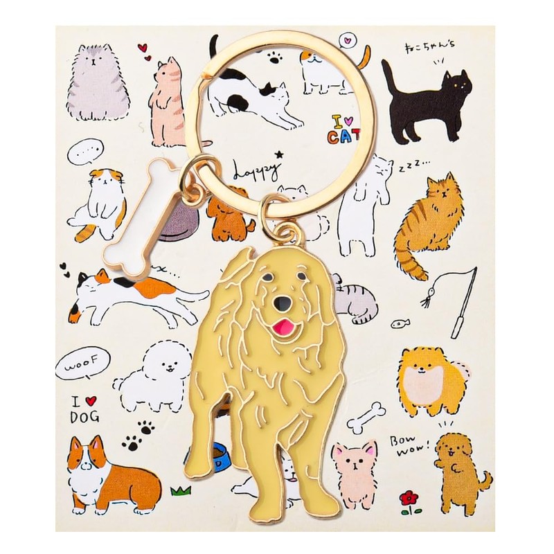 Cute Dog Bag Keychain for Men Women Pet Lover Keychain