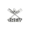 Sterling Silver Oxidized Large Paddles Rowing Crew Charm
