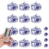 Gedengni Floral Flameless Tealights with Remote - 12 Pack Blue