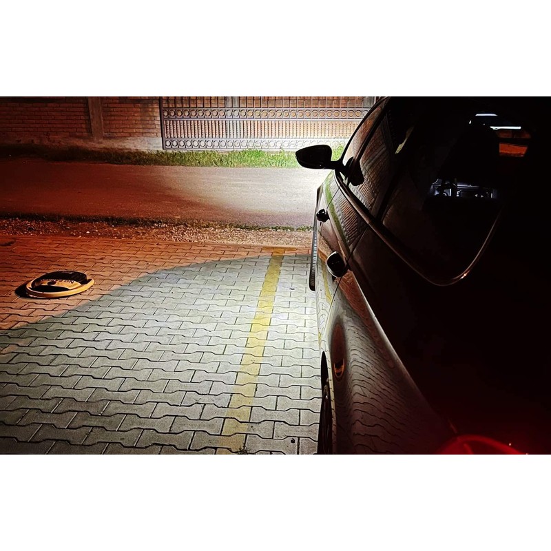 iJDMTOY White LED Under Side Mirror Puddle Lights Compatible With