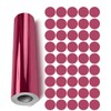 Dots Round Vinyl Color Coded Inventory Label Chrome Pink 3/4