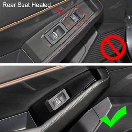 AOKIO Compatible with 2023 2024 2025 Honda Accord Accessories Door Window Switch Panel Cover Window Control Button Trim (Glossy Black No Seat Heating Buttons)