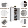 ChooChoo Bathroom Floor Cabinet, Modern Bathroom Storage Cabinet with 4