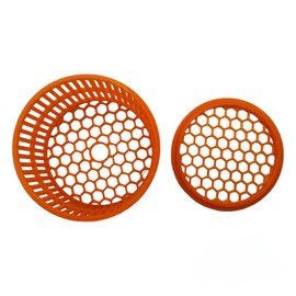 3 Inch Mushroom Basket for Coral Frags Shroom Box Shroom Jail Shroom Protector (New) (Round, UV Glow Orange)
