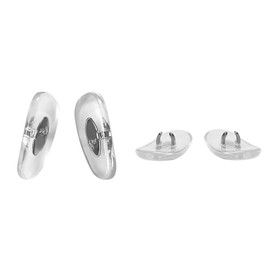 HiCycle2 16mm Clip-on Replacement 2PCS Nose Pads for RayBan Aviator RB3025 3026 Sunglasses Repair Kits Clear,Bonus Sunglasses Bag