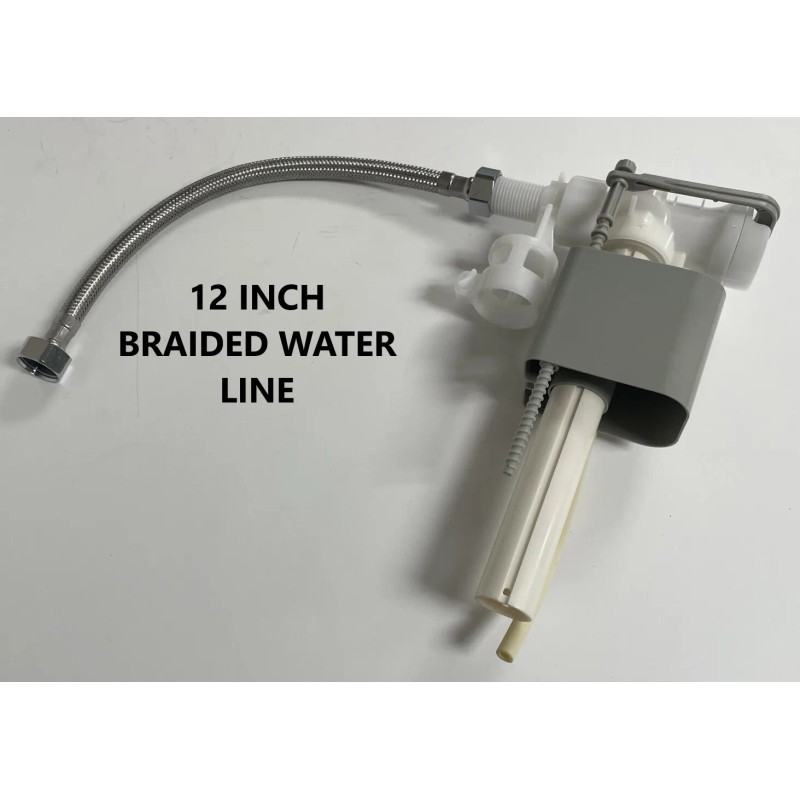 NUFLUSH Delta Side Mount Fill Valve with Braided Water Line