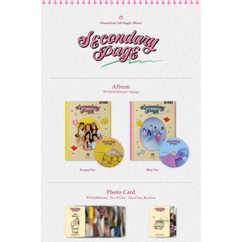 DreamNote - 5th Single Album [Secondary Page] CD + Folded