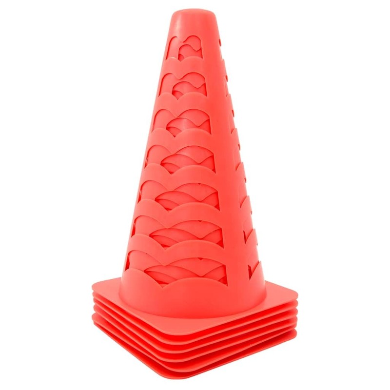 vidaXL Football Cones - 6 pcs Stackable Orange - Soccer